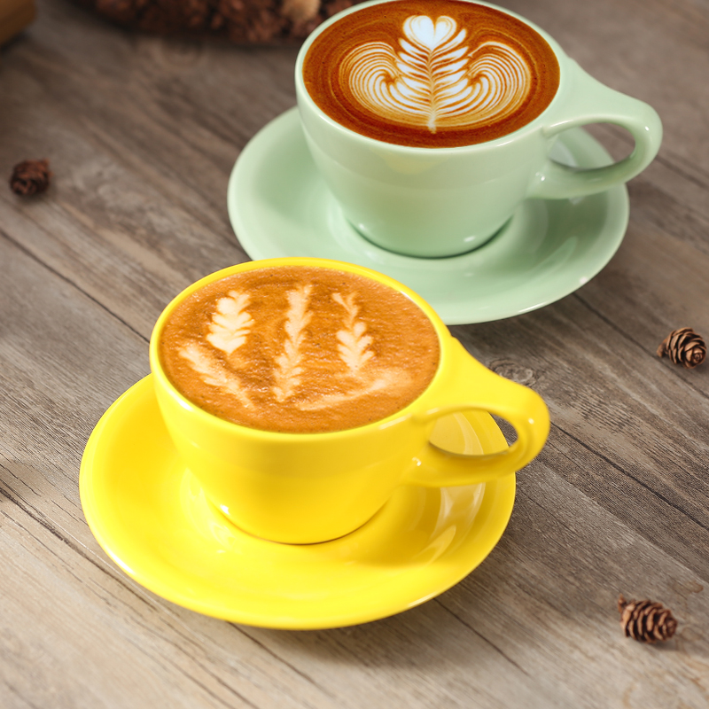 猫耳朵手把欧式咖啡杯阔口300cc