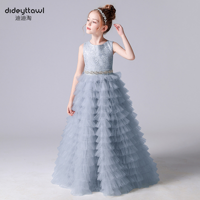 迪迪淘女童网纱公主演出礼服