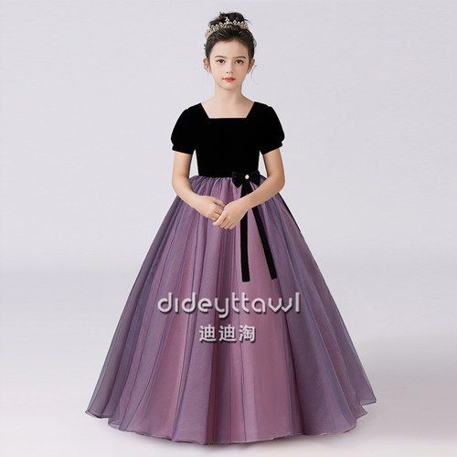 迪迪淘女童钢琴演奏礼服公主裙