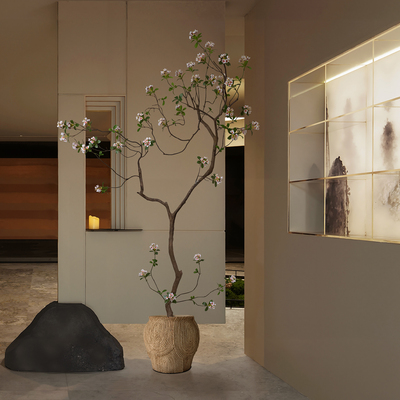 海虹雅林假绿植装饰仿真室内仿真树客厅高端轻奢逼真植物装饰摆件