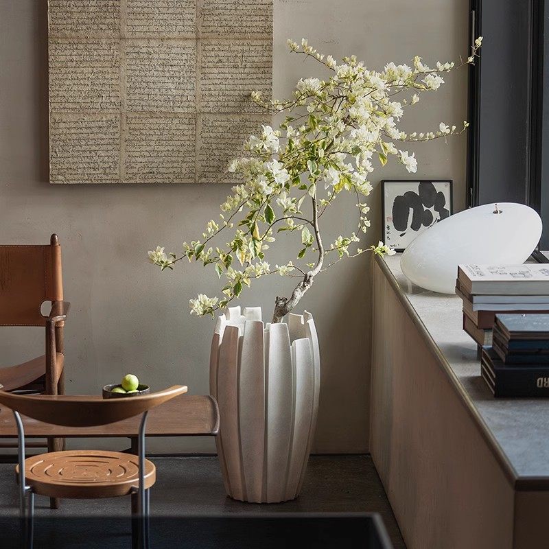 海虹雅林镁泥创意花盆高端轻奢简约现代风软装花器室内外植物盆栽,家居饰品,落地摆件,淘宝优惠券,粉丝福利购,淘宝优惠卷