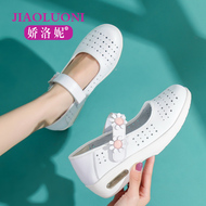 giày dép y tá hè rỗng khử mùi thở tăng dốc với giày da nặng có đáy mẹ trắng dép mùa hè