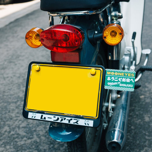 mooneyes复古机车摩托装饰税牌