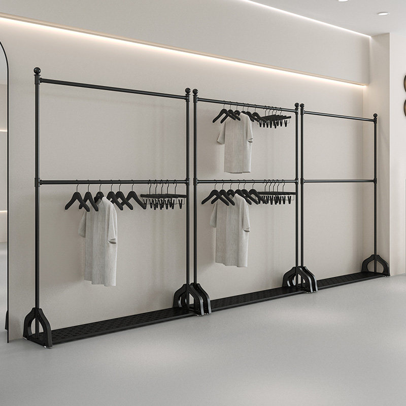 服装店货架多功能双层升降挂衣架高端落地陈列架组合女装店展示架