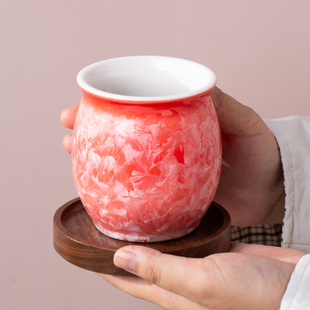 陶瓷咖啡杯家用手握暖手杯冰晶陶瓷闻香杯专业咖啡品鉴杯定制logo