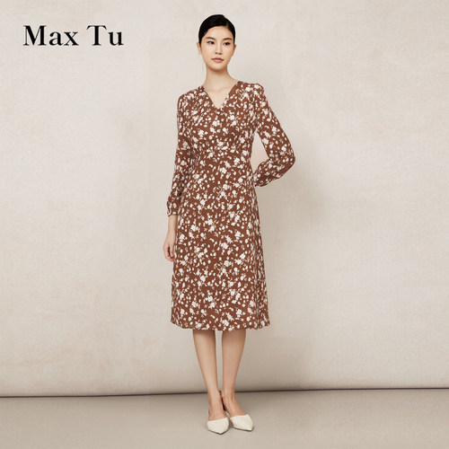 MaxTu女装春秋新款长袖连衣裙