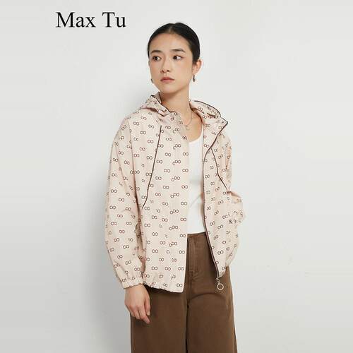 MaxTu春秋拉链衫连帽夹克外套