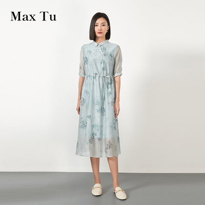 MaxTu女装夏季新中式连衣裙