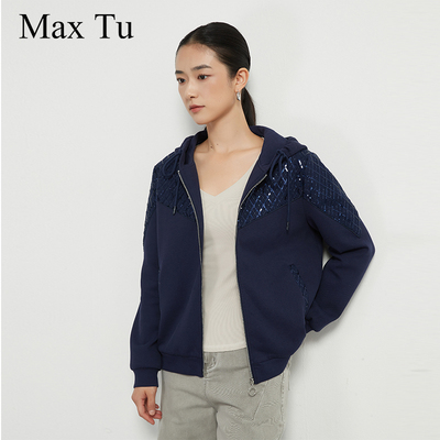 MaxTu春秋连帽卫衣外套