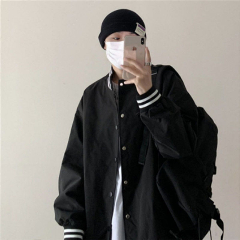 秋季新款oversize棒球服夹克外套男士宽松薄款情侣秋装运动上衣潮