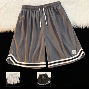 街头短裤 nba运动休闲篮球裤 男冰丝五分裤 新款 港风ins夏季 网眼美式