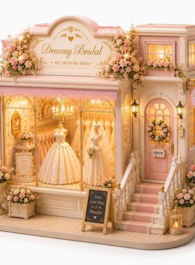 梦想婚纱店树脂冰箱贴白纱3d立体治愈闺蜜新婚公主少女心女孩欧式