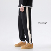 宽松休闲束脚裤 卫裤 子男 加绒男士 黑色小脚蓝球裤 男秋冬季 运动长裤