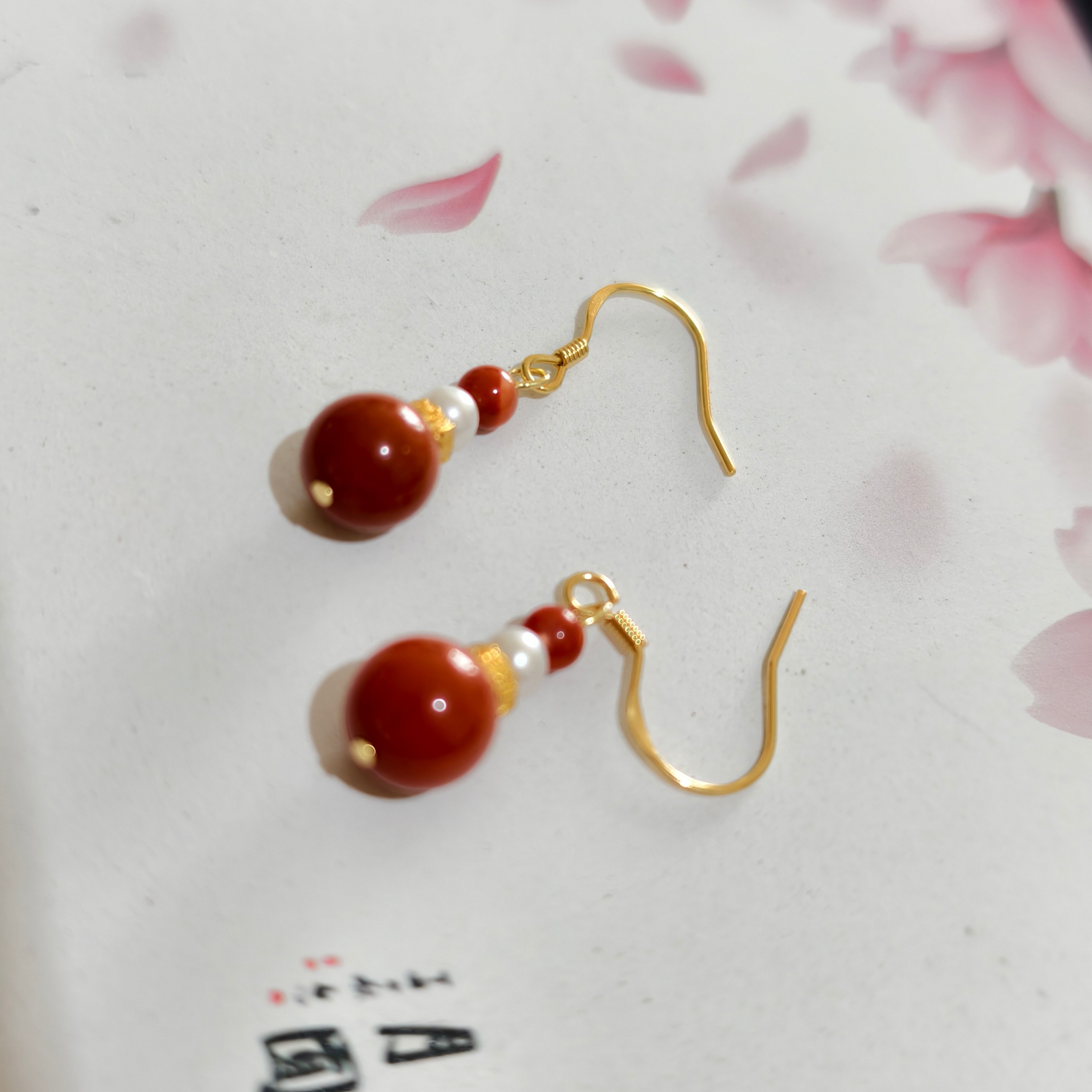 喜愿 | 新年南红优雅气质925银针耳环女复古宫廷温柔耳饰,饰品/流行首饰/时尚饰品新,耳环,淘宝优惠券,粉丝福利购,淘宝优惠卷