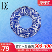 BE范德安联名成人游泳圈双面阔叶印花加厚双重防漏游泳度假百搭