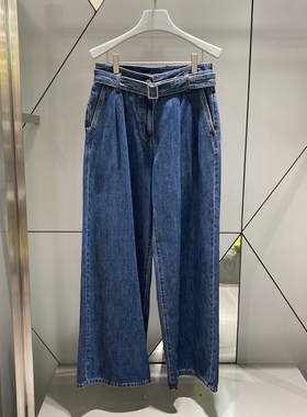 不退换全韩LUCKYCHOUETTE韩国代购2025秋牛仔裤LFPD-W25260 5I18