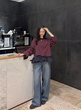 【小恩推荐】不退换全韩LUCKYCHOUETTE韩代25秋牛仔裤LFPD-W25250