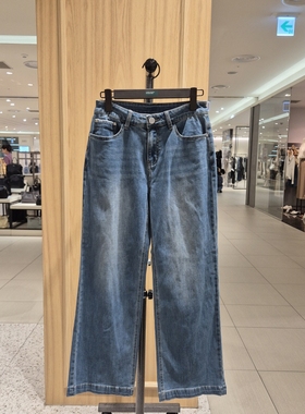 全韩百货 BENETTON 韩国代购 2025秋 牛仔长裤 BADP07-541 5I12