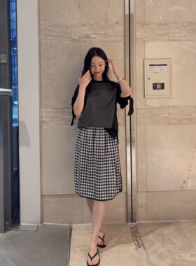 不退换COTA韩国代购LUCKYCHOUETTE 2026夏半身裙LFKA-M26610 6F17