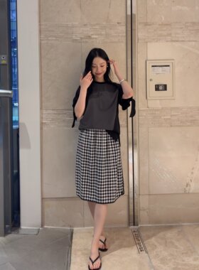 不退换COTA韩国代购LUCKYCHOUETTE 2026夏半身裙LFKA-M26610 6F17