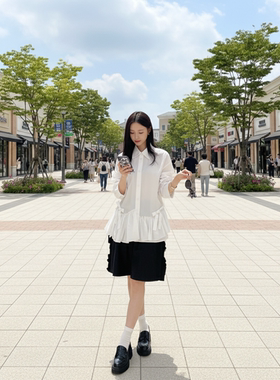 【小恩推荐】不退换全韩LUCKYCHOUETTE 秋衬衫 LFSA-W25240 5I18