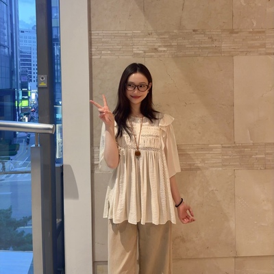 【小恩推荐】不退换全韩LUCKYCHOUETTE夏衬衫 LFSA-M25010 5G10