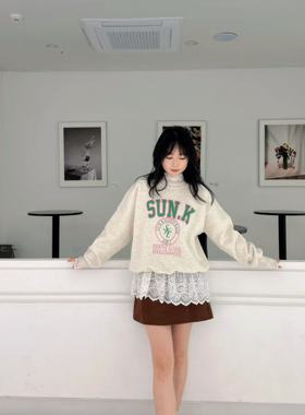 全韩百货 ABFZ 韩国代购 2025冬 时尚百搭针织衫 AFA1HW45B 5L19