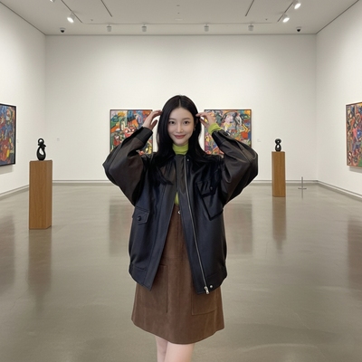 【小恩推荐】不退换全韩LUCKYCHOUETTE 秋外套LFUD-W25830 5I18