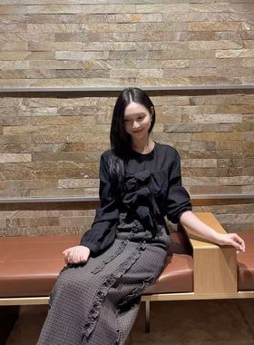 【小恩推荐】不退换全韩LUCKYCHOUETTE秋 衬衫 LFSA-W25250 5I18