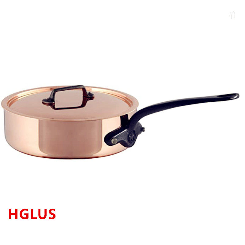 法国Mauviel 1830铜不锈钢深煎锅平底锅煮锅24公分新款