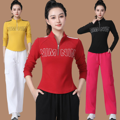 春秋杨丽萍广场舞纯棉运动上衣女