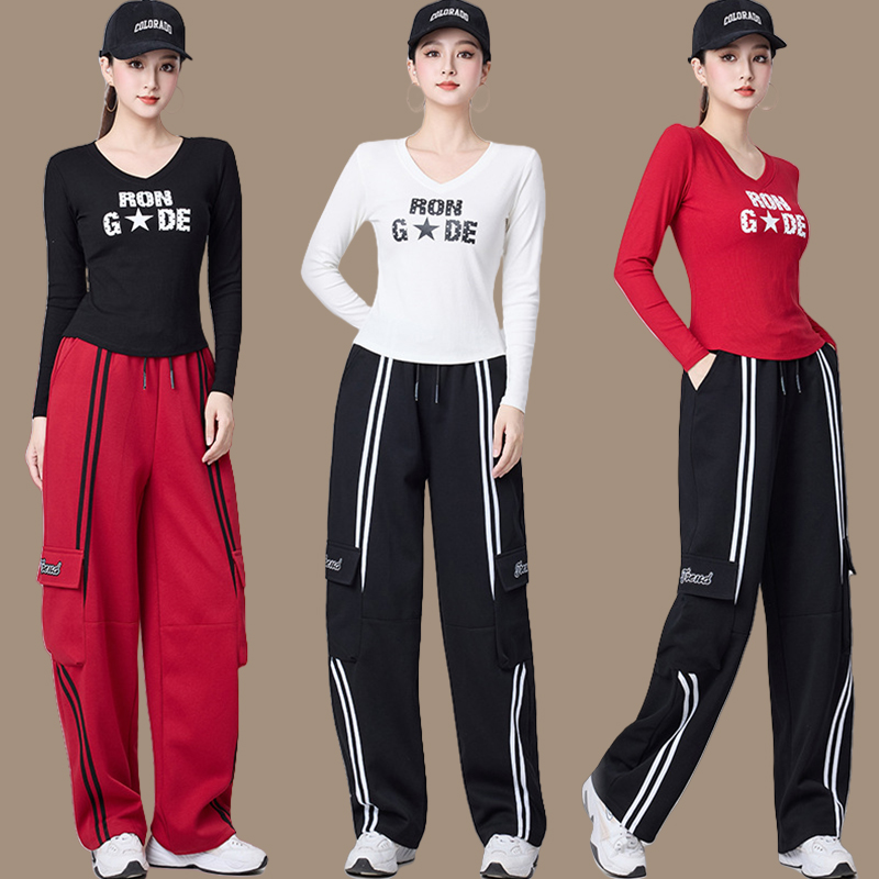 春秋新款杨丽萍运动服工装裤套装