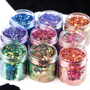 变色龙闪粉麻流大小混合亮片梦幻少女心DIY滴胶手工流沙麻将材料
