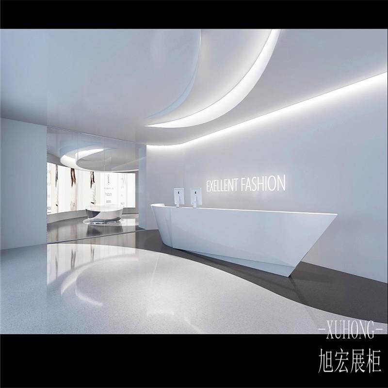 定制异形接待台咨询台创意迎宾收银桌简约现公司烤漆前台