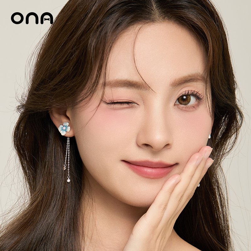 ona花朵流苏夏天甜美耳环女