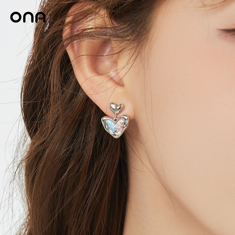 ona爱心蝴蝶甜美少女感耳环女