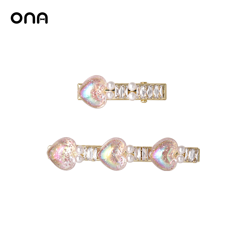 ona爱心组合款精致甜美发夹女