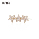 ONA星星发夹女侧边发卡2025年新款 韩国ins气质一字夹边夹头饰发饰