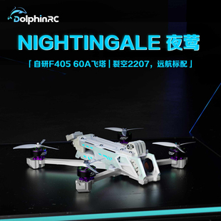DolphinRC海豚 夜莺 白粉渐变机架 5寸 动力套花飞航拍 RGB灯光