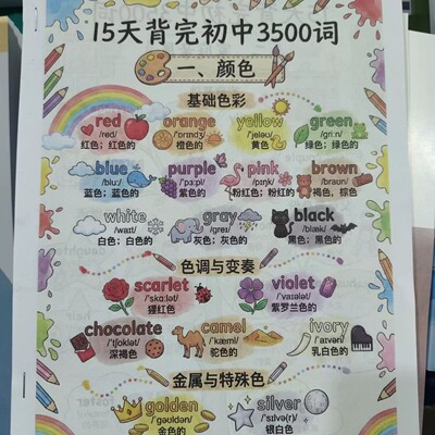 15天初中英语3500词漫画词汇本