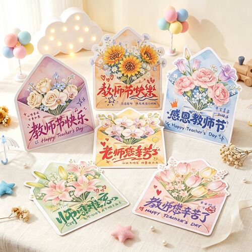【教师节礼物】六款花卉系列贺卡