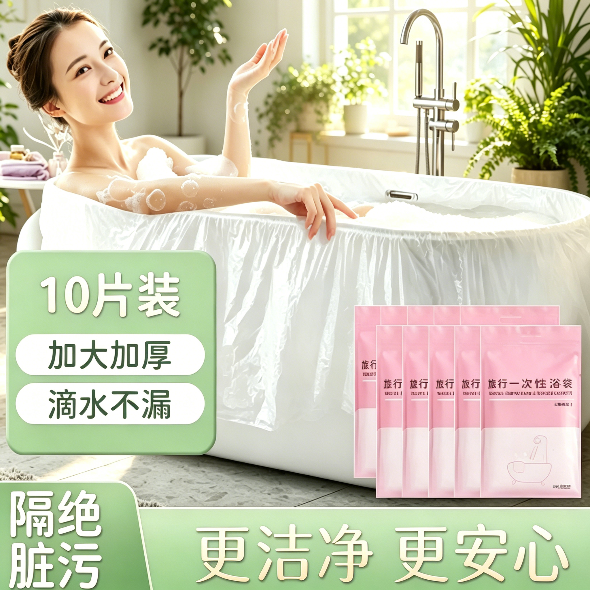 一次性泡澡袋浴桶袋子加厚洗澡浴袋泡澡桶塑料膜圆桶家用塑料袋袋
