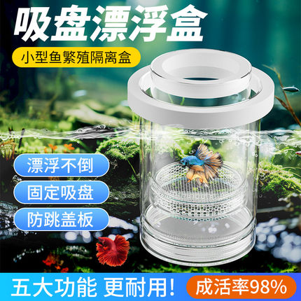 孵化盒孔雀鱼鱼缸繁殖隔离盒小型鱼卵鱼苗斑马鱼斗鱼缸内水族用品