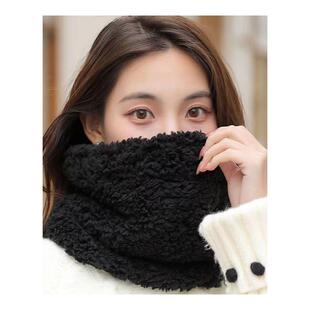 2025冬季 保暖围脖加绒加厚绒柔软纯色脖套弹力护颈围巾套头围脖男
