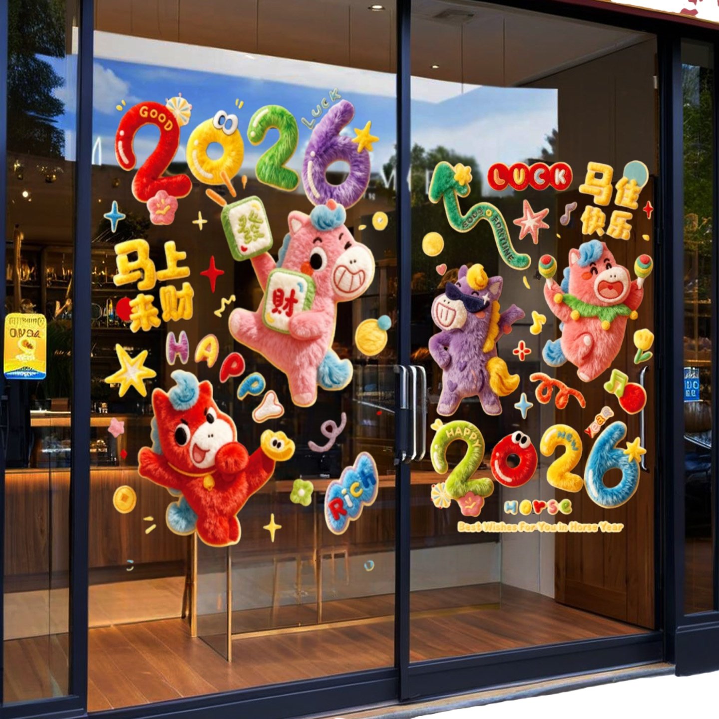 【春节氛围贴纸】新年窗花静电贴