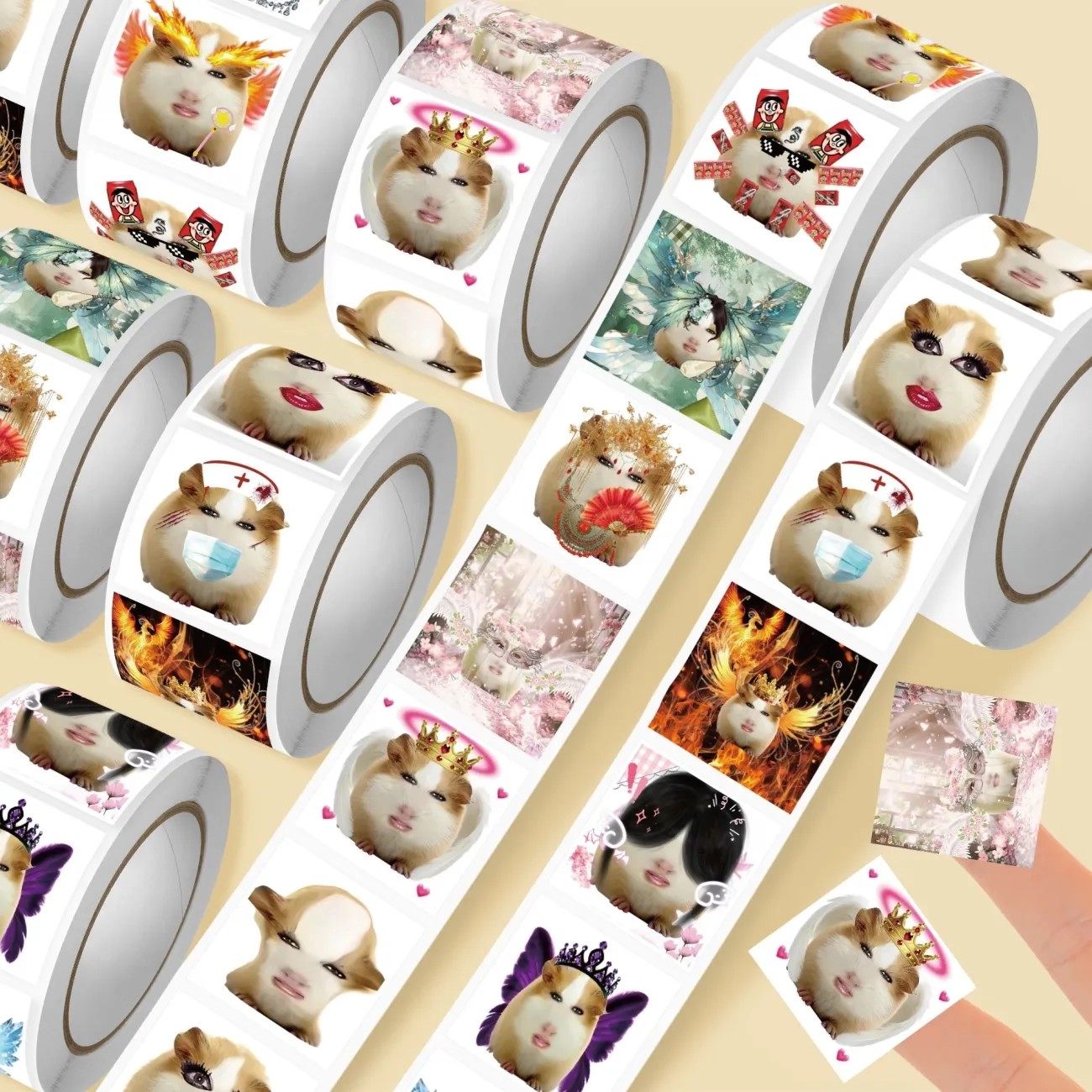 爆款500贴猪妞表情包卷卷贴纸猪精抽象表情包猎奇豚鼠抽象diy贴画,文具电教/文化用品/商务用品,贴纸/立体贴纸,淘宝优惠券,粉丝福利购,淘宝优惠卷