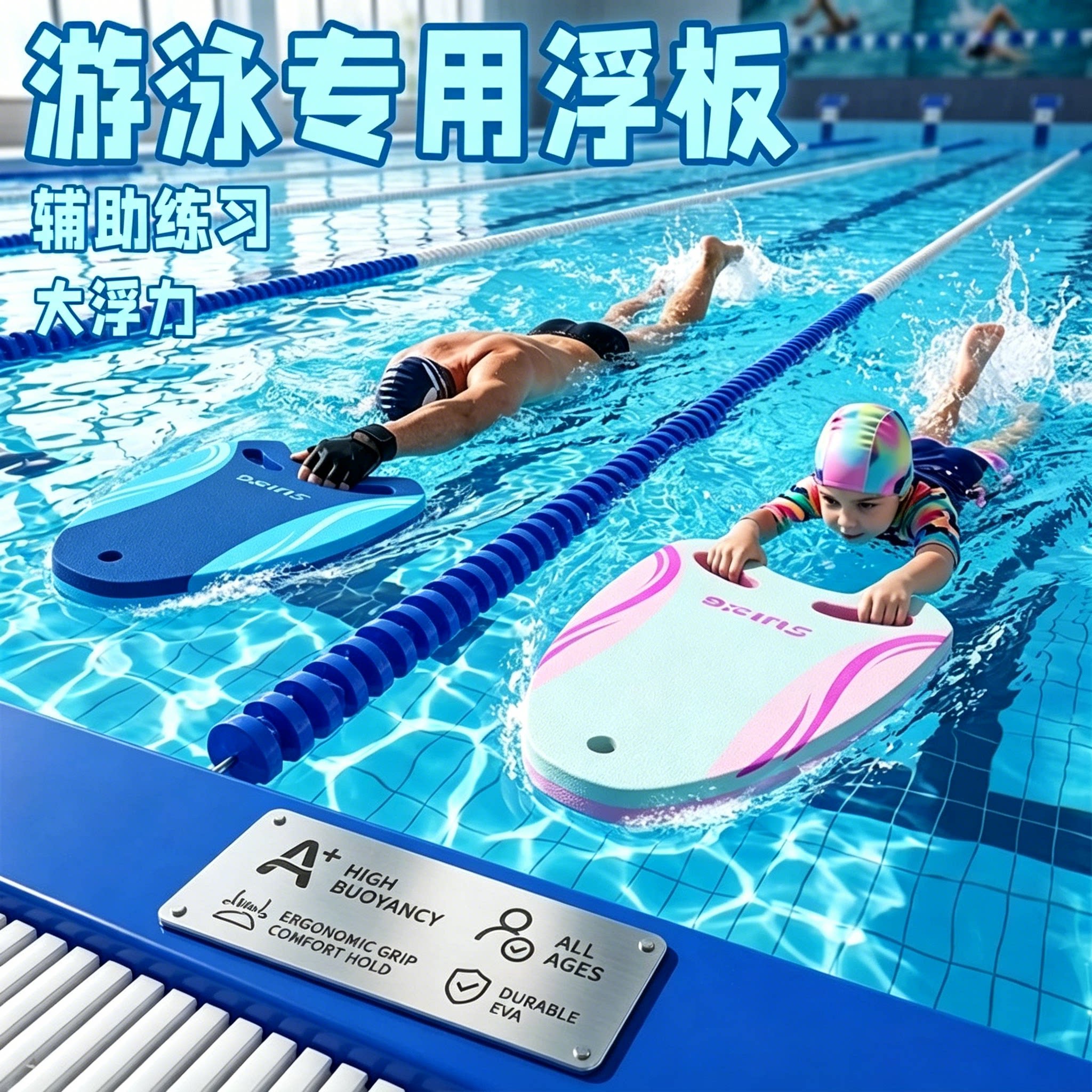 浮板儿童漂浮板水上专用背漂成人初学者装备a字板学游泳辅助工具