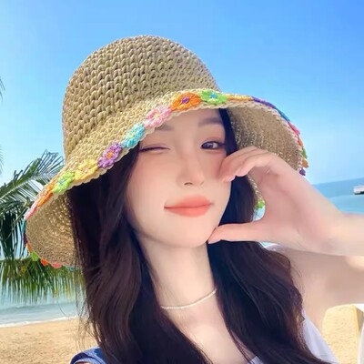 【超高颜值】夏天花朵防晒草帽