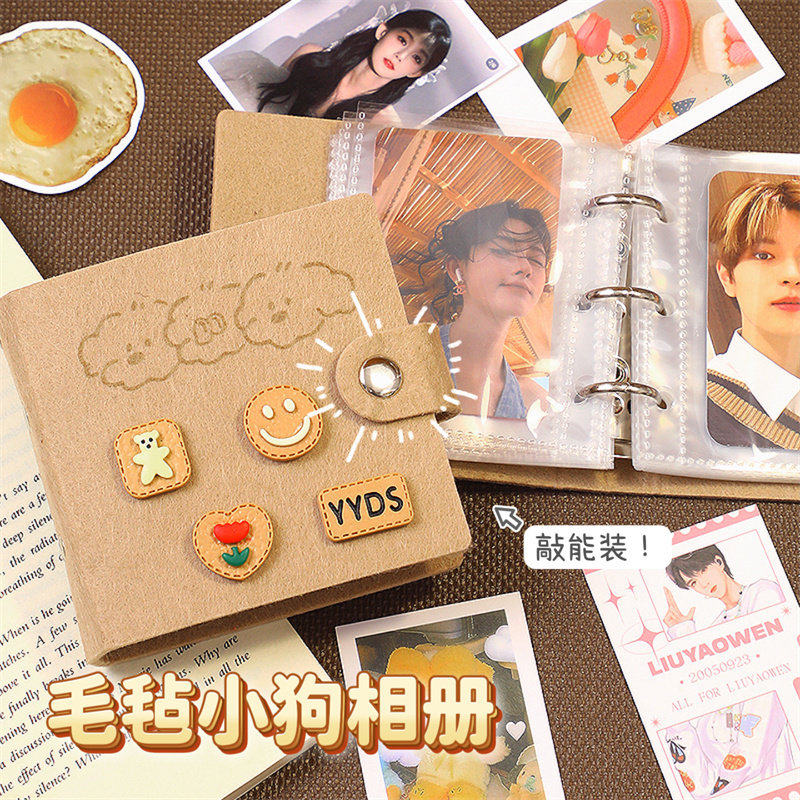 卡册三寸相册本活页卡册拍立得照片收纳纪念册卡套毛毡卡片收纳薄,收纳整理,卡片收纳盒/册,淘宝优惠券,粉丝福利购,淘宝优惠卷