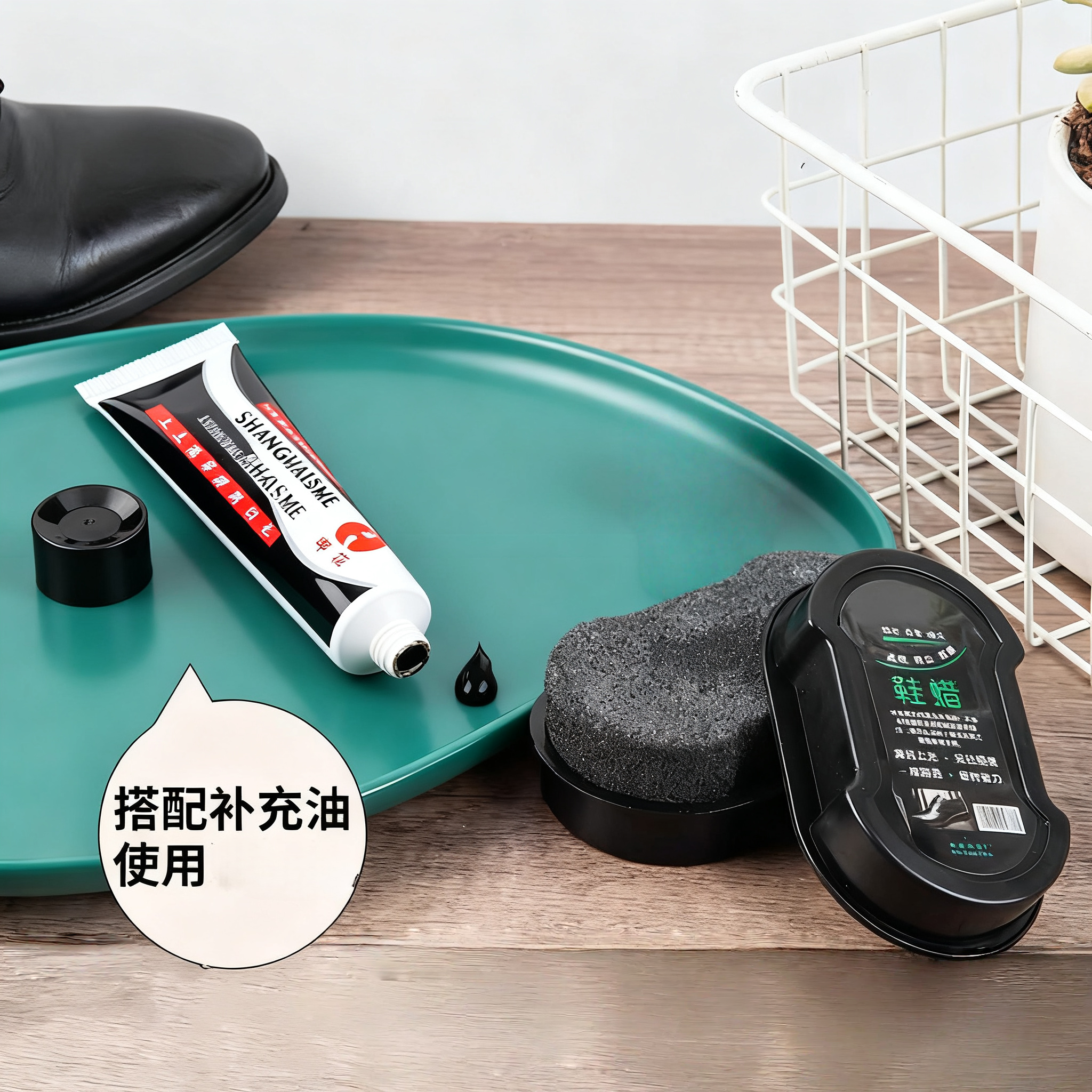皮鞋保养油擦鞋一体海绵鞋擦好物
